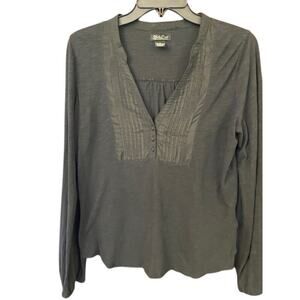 Lucky Brand Women’s pull over blouse long sleeve size M Black